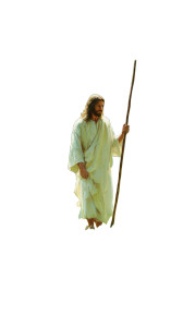 Jesus Herding Sheep Vinyl Car Decal Sticker – Waterproof & UV-Resistant 8"