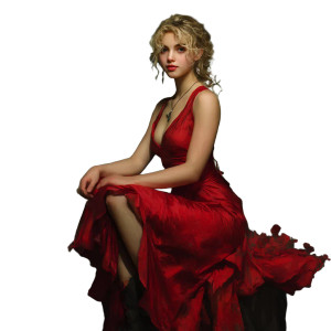 Woman In Red V3 Vinyl Car Decal Sticker – Waterproof & UV-Resistant 8" Woman In Red V3 Vinyl Car Decal Sticker – Waterproof & UV-Resistant 8"