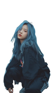 Blue-Haired Street Singer Vinyl Car Decal Sticker – Waterproof & UV-Resistant 8" Blue-Haired Street Singer Vinyl Car Decal Sticker – Waterproof & UV-Resistant 8"