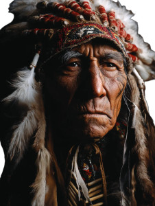 Disappointed Native Chief Vinyl Car Decal Sticker – Waterproof & UV-Resistant 8"