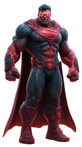 Superman Red Hulk Fusion Vinyl Car Decal Sticker – Waterproof & UV-Resistant 8"
