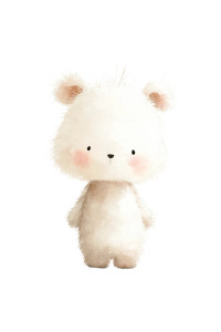 Baby Bear Illustration Vinyl Car Decal Sticker – Waterproof & UV-Resistant 8"