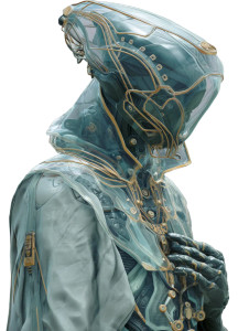 Dystopian Warframe Character Vinyl Car Decal Sticker – Waterproof & UV-Resistant 8"