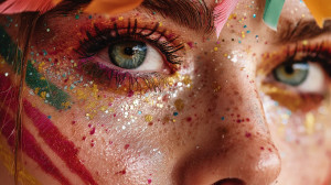 Festival Makeup Close-Up Vinyl Car Decal Sticker – Waterproof & UV-Resistant 8" Festival Makeup Close-Up Vinyl Car Decal Sticker – Waterproof & UV-Resistant 8"