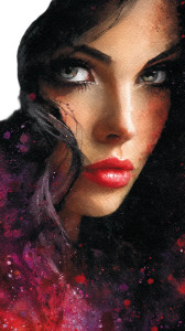 Vibrant Watercolor Portrait Vinyl Car Decal Sticker – Waterproof & UV-Resistant 8"