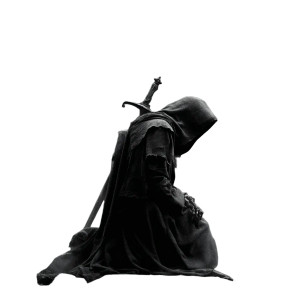 Grim Reaper Kneeling V2 Vinyl Car Decal Sticker – Waterproof & UV-Resistant 8"
