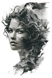 Sicilian Volcano Muse Vinyl Car Decal Sticker – Waterproof & UV-Resistant 8"