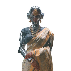 Futuristic Indian Android Vinyl Car Decal Sticker – Waterproof & UV-Resistant 8"