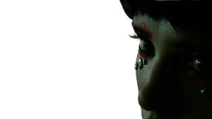 Futuristic Digital Geisha Vinyl Car Decal Sticker – Waterproof & UV-Resistant 8"