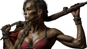 Soviet Sniper Girl Vinyl Car Decal Sticker – Waterproof & UV-Resistant 8"