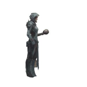 Futuristic Scientist Artifact Vinyl Car Decal Sticker – Waterproof & UV-Resistant 8"