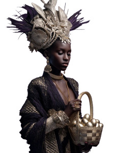 Elegant Headdress Goddess Vinyl Car Decal Sticker – Waterproof & UV-Resistant 8"