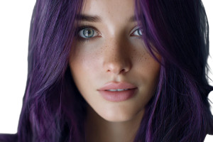 Purple-Haired Model Vinyl Car Decal Sticker – Waterproof & UV-Resistant 8" Purple-Haired Model Vinyl Car Decal Sticker – Waterproof & UV-Resistant 8"
