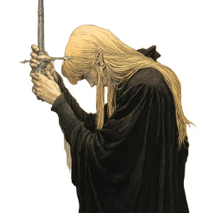 Melancholy Elf Warrior Vinyl Car Decal Sticker – Waterproof & UV-Resistant 8"