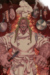 Flamboyant Chef Vinyl Car Decal Sticker – Waterproof & UV-Resistant 8"