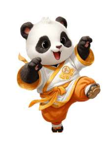 Tai Chi Panda Vinyl Car Decal Sticker – Waterproof & UV-Resistant 8"