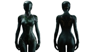 Futuristic Anime Bodysuit Vinyl Car Decal Sticker – Waterproof & UV-Resistant 8"