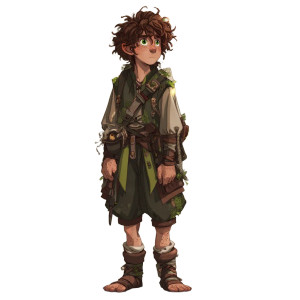 Anxious Halfling Portrait Vinyl Car Decal Sticker – Waterproof & UV-Resistant 8"