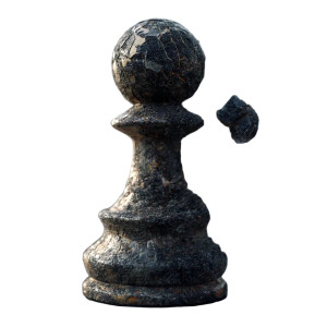 Ash Chess Pawn Vinyl Car Decal Sticker – Waterproof & UV-Resistant 8"