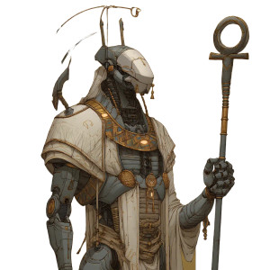 Pharaoh Cleric Warforged Vinyl Car Decal Sticker – Waterproof & UV-Resistant 8"