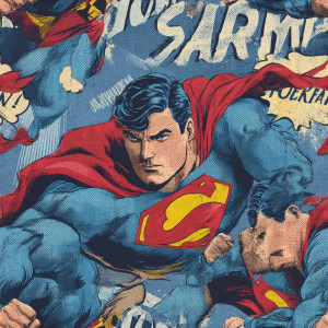 Superman Comic Pattern Vinyl Car Decal Sticker – Waterproof & UV-Resistant 8"