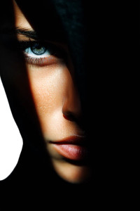 Mysterious Female Portrait Vinyl Car Decal Sticker – Waterproof & UV-Resistant 8"