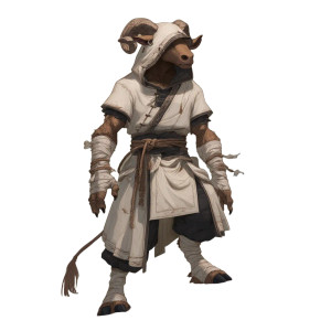 Minotaur Monk V3 Vinyl Car Decal Sticker – Waterproof & UV-Resistant 8"