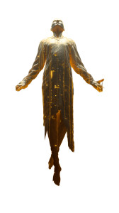 Cosmic Dystopian Figure Vinyl Car Decal Sticker – Waterproof & UV-Resistant 8"