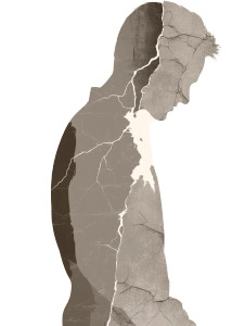 Cracked Light Silhouette Vinyl Car Decal Sticker – Waterproof & UV-Resistant 8"