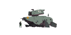 Futuristic War Tank Vinyl Car Decal Sticker – Waterproof & UV-Resistant 8"