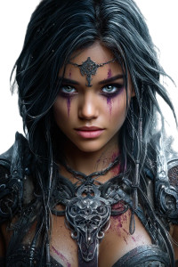 Viking Princess Fighter Vinyl Car Decal Sticker – Waterproof & UV-Resistant 8"