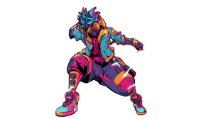 Futuristic Urban Hero Vinyl Car Decal Sticker – Waterproof & UV-Resistant 8"