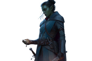 Half-Orc Noble Warlock Vinyl Car Decal Sticker – Waterproof & UV-Resistant 8"