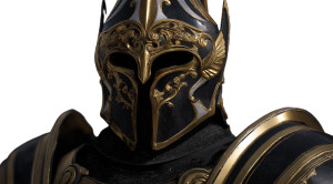Black Gold Knight V3 Vinyl Car Decal Sticker – Waterproof & UV-Resistant 8"