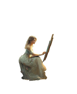 Enchanted Forest Painter Vinyl Car Decal Sticker – Waterproof & UV-Resistant 8"