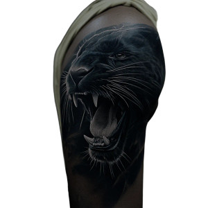 Roaring Panther Tattoo Vinyl Car Decal Sticker – Waterproof & UV-Resistant 8" Roaring Panther Tattoo Vinyl Car Decal Sticker – Waterproof & UV-Resistant 8"