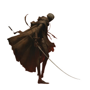 Wraithlike Swordsman V2 Vinyl Car Decal Sticker – Waterproof & UV-Resistant 8"