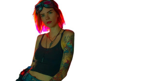 Cyberpunk Confident Girl Vinyl Car Decal Sticker – Waterproof & UV-Resistant 8" Cyberpunk Confident Girl Vinyl Car Decal Sticker – Waterproof & UV-Resistant 8"