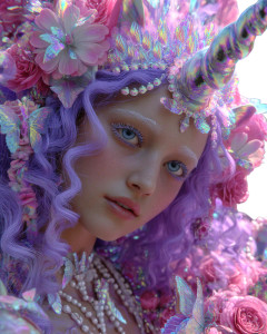 Rainbow Fractal Unicorn Vinyl Car Decal Sticker – Waterproof & UV-Resistant 8"