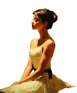 Ballerina Portrait Vinyl Car Decal Sticker – Waterproof & UV-Resistant 8"