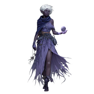 Drow Warlock V4 Vinyl Car Decal Sticker – Waterproof & UV-Resistant 8"