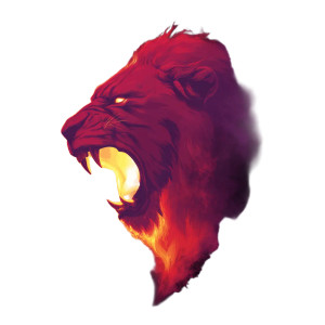 Fiery Lion Head Vinyl Car Decal Sticker – Waterproof & UV-Resistant 8"