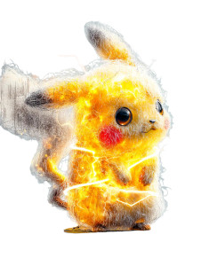 Photorealistic Pikachu V4 Vinyl Car Decal Sticker – Waterproof & UV-Resistant 8"