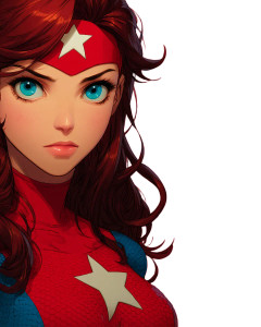 Female Captain America Vinyl Car Decal Sticker – Waterproof & UV-Resistant 8"