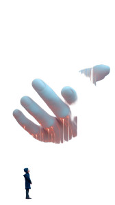 Giant Translucent Hands Vinyl Car Decal Sticker – Waterproof & UV-Resistant 8"