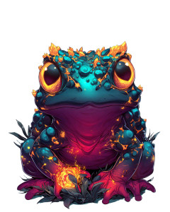 Lava Toad Vinyl Car Decal Sticker – Waterproof & UV-Resistant 8"