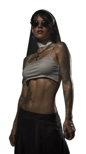 Nun-Inspired Portrait Vinyl Car Decal Sticker – Waterproof & UV-Resistant 8"