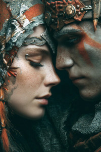 Medieval Fantasy Couple V2 Vinyl Car Decal Sticker – Waterproof & UV-Resistant 8"