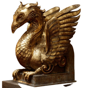 Golden Wyvern Statue Vinyl Car Decal Sticker – Waterproof & UV-Resistant 8" Golden Wyvern Statue Vinyl Car Decal Sticker – Waterproof & UV-Resistant 8"