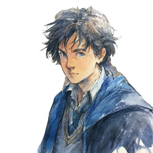 Ravenclaw Student Portrait V2 Vinyl Car Decal Sticker – Waterproof & UV-Resistant 8"